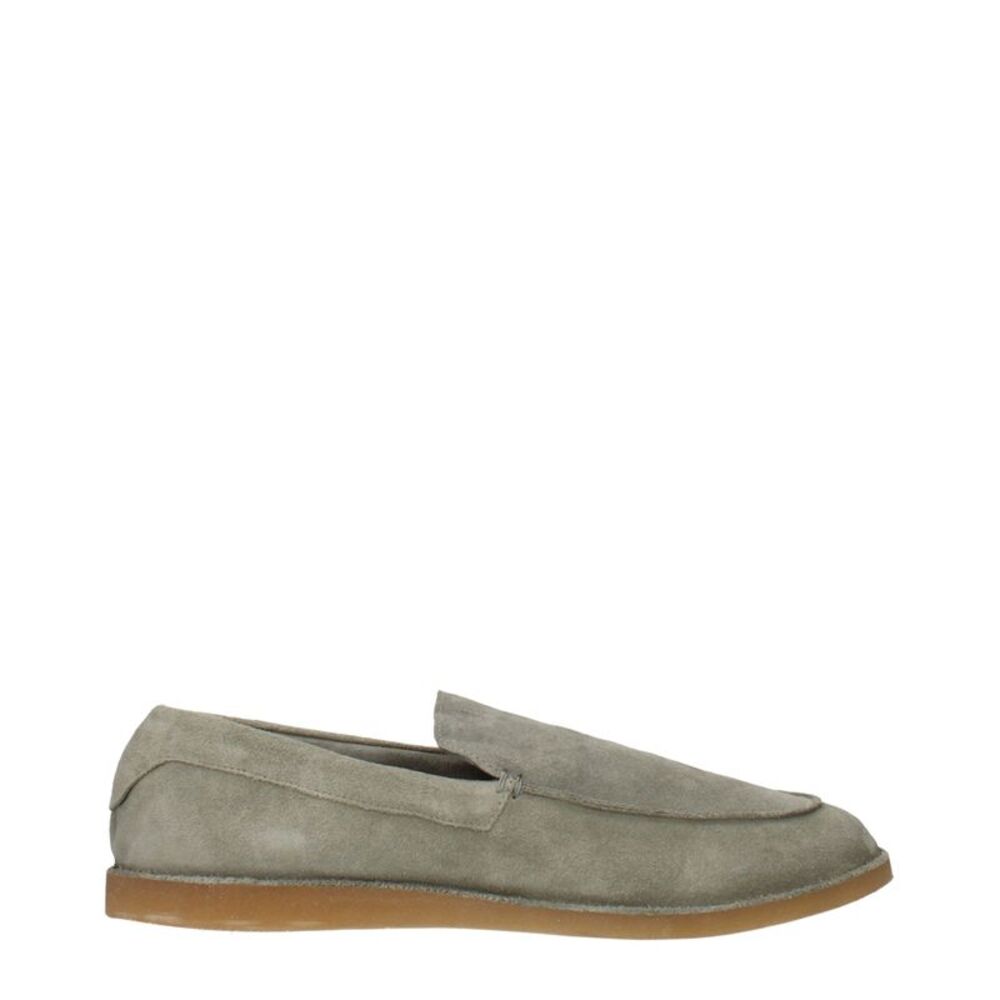 Eleventy Green Leather Slip-On Men's Loafers